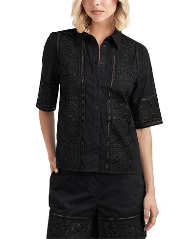 Elle Collection Elle Collection Women's Lace Inset Shirt