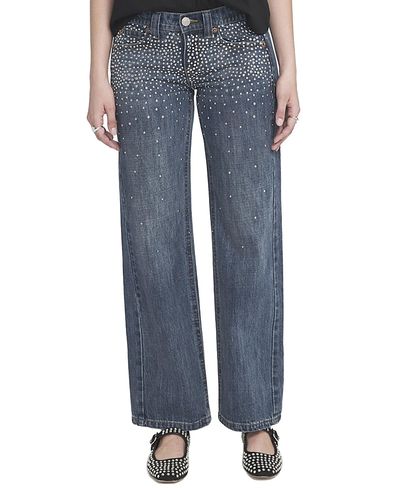 Elle Collection Elle Collection Women's Studded Jeans in Medium Wash