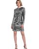 Elle Collection Elle Long Sleeve Sequin Shift Dress - 2