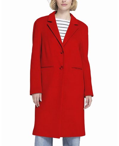 Elle Collection Elle Printed Lining Melton Coat