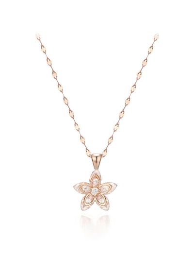 ELLE Jewelry 14K Flower Snowflake Necklace