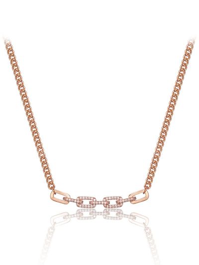 ELLE Jewelry 14K Gold-Plated Big Link Chain Necklace (ELBRNN207)