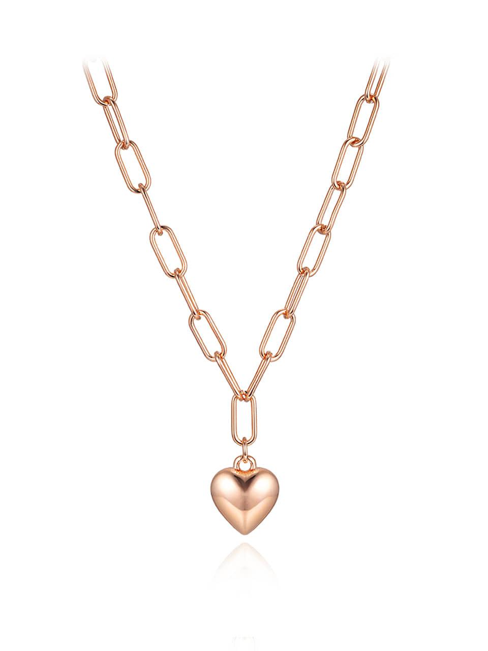 ELLE Jewelry 14k Gold-Plated Delicate Heart Necklace (ELBRNN195)