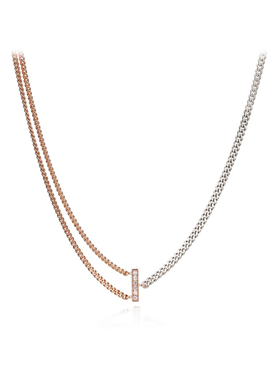 ELLE Jewelry 14k Gold-Plated Delicate Signature Chain Necklace (ELBRNN145)
