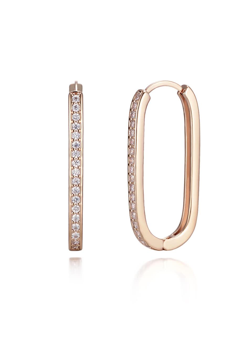 ELLE Jewelry 14K Round Edge Earrings (ELGPEE321)_Gold Pin