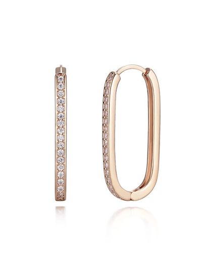 ELLE Jewelry 14K Round Edge Earrings (ELGPEE321)_Gold Pin