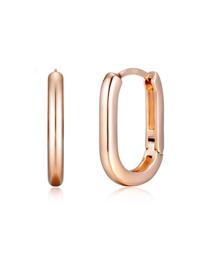 ELLE Jewelry 14K Slim U Ring Earrings (ELGPEE488) [Gold]