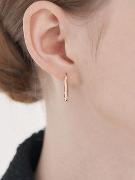ELLE Jewelry 14K Square One-Touch Ring Earrings (ELGPEE551)