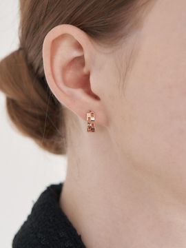 ELLE Jewelry 14K Square Space One-Touch Earrings (ELGPEE552)