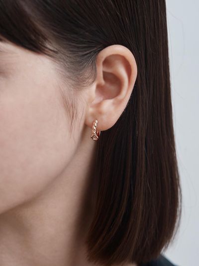 ELLE Jewelry 14K Twist Ledge-Type Earrings (ELGPEE513)