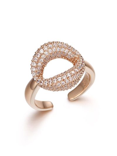 ELLE Jewelry Bling Brass Open Ring (ELBRWR096)