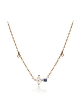 ELLE Jewelry Cubic Crystal Necklace [Blue] (ELBRNN108)