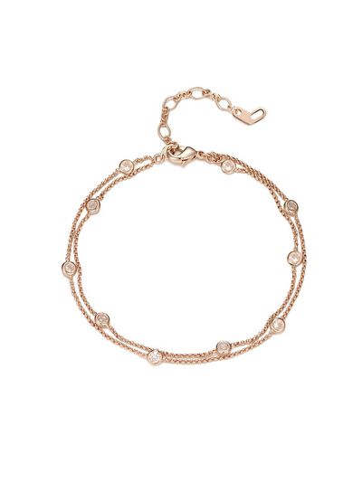 ELLE Jewelry Cubic Layered Rose Gold Bracelet (ELBRBB043)