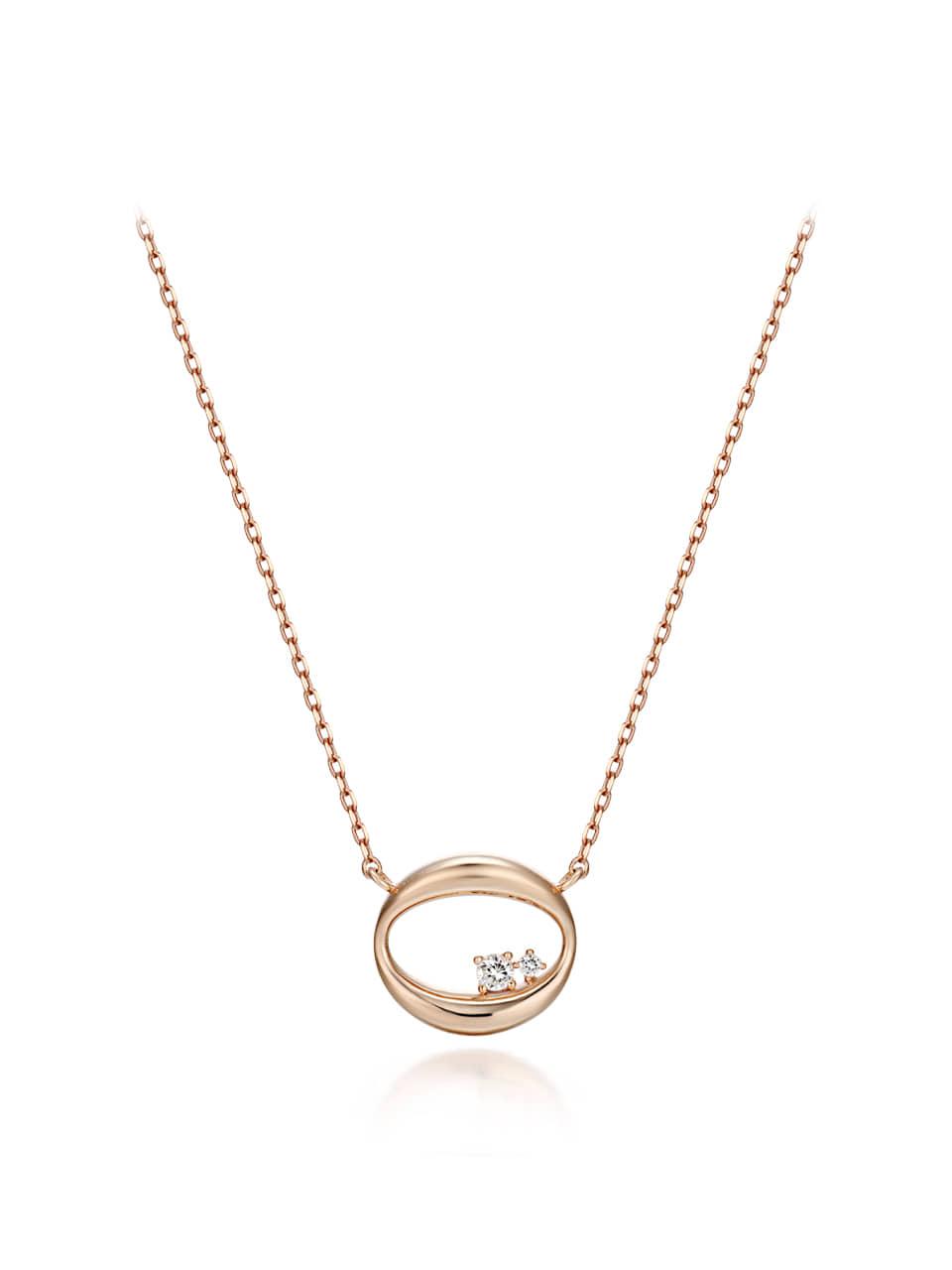 ELLE Jewelry Cubic Zirconia Gold-Plated Adjustable Necklace (ELBRNN151)