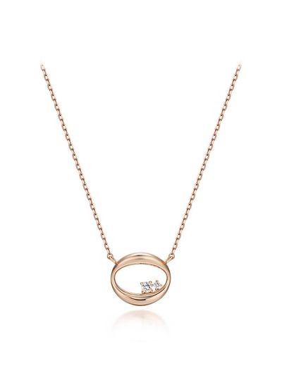 ELLE Jewelry Cubic Zirconia Gold-Plated Adjustable Necklace (ELBRNN151)