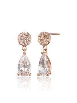 ELLE Jewelry Gold-Filled Teardrop Cubic Zirconia Drop Earrings (ELGPEE566)