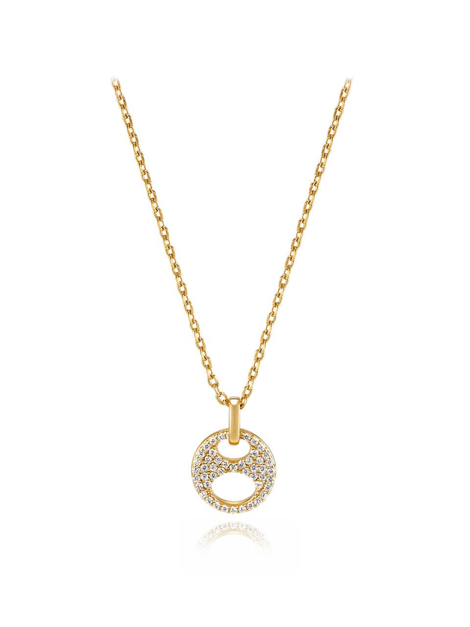 ELLE Jewelry Urban Round Gold-plated Cubic Zirconia Necklace (ELBRNN165)