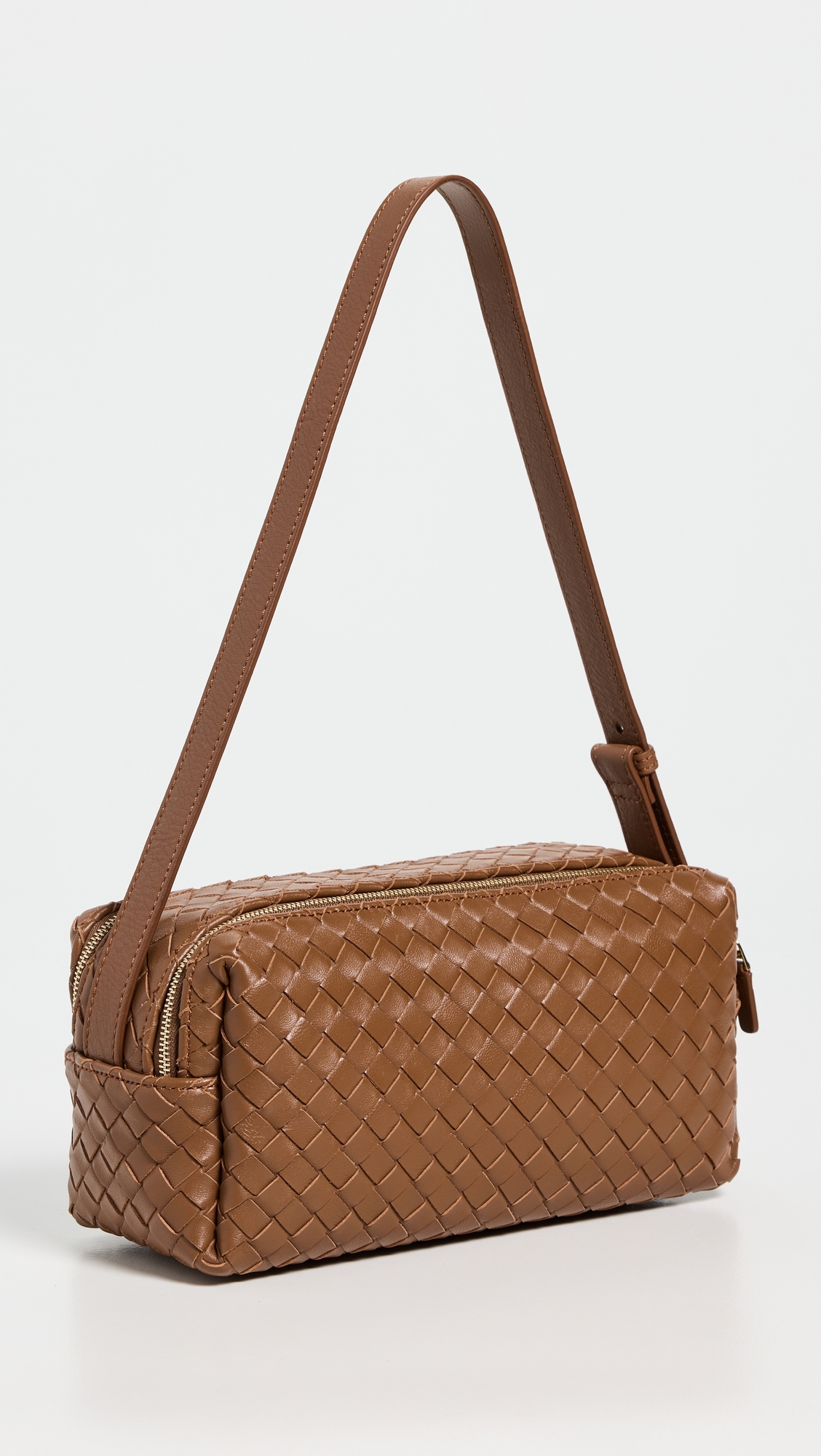 Elleme - Trousse Woven Leather Shoulder Bag Olive Green One Size