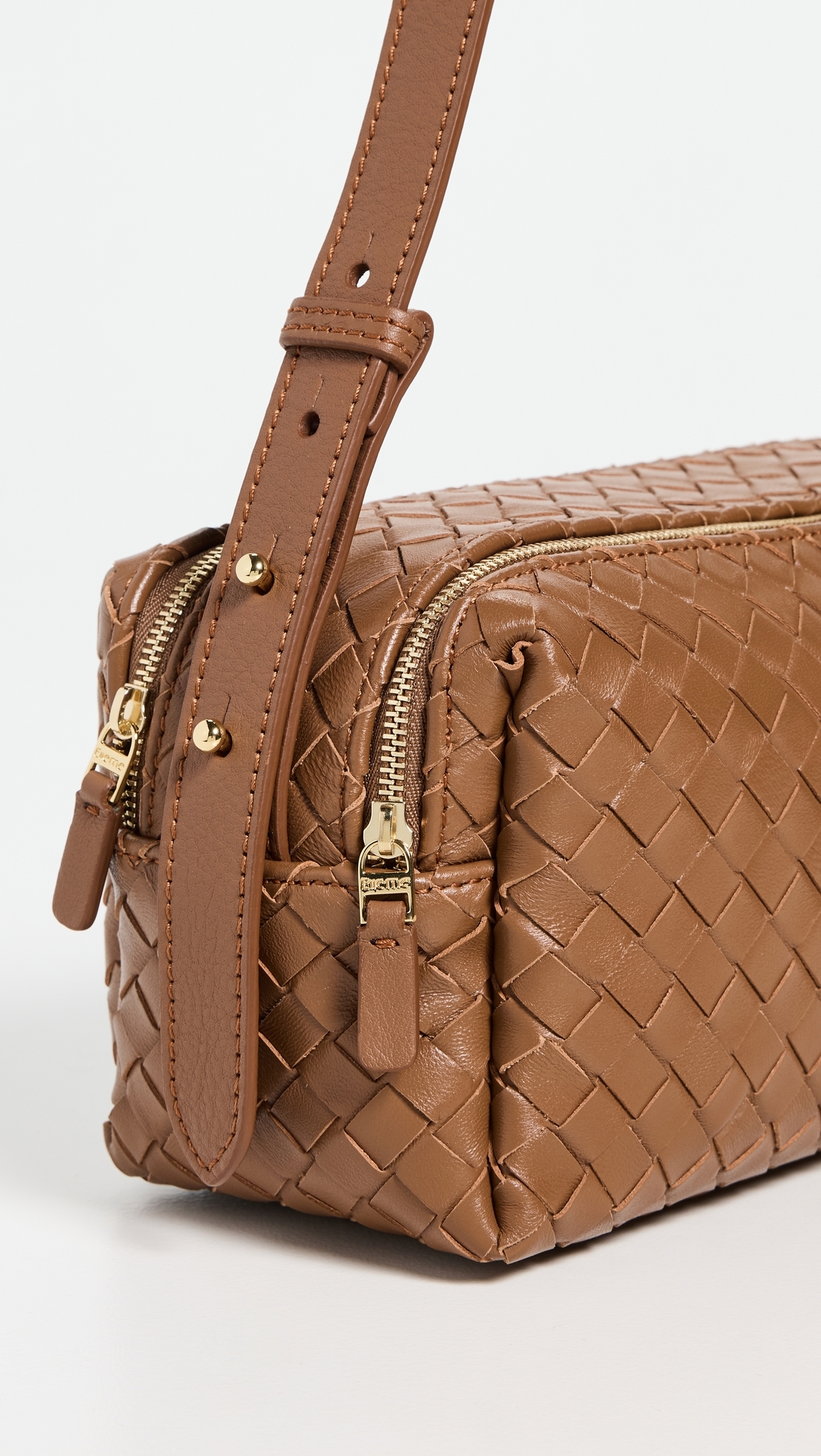 Elleme - Trousse Woven Leather Shoulder Bag Olive Green One Size