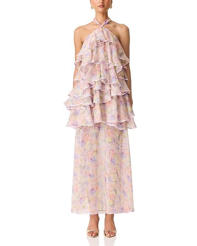 Elliatt Elliatt Alindra Halter Neck Maxi Dress