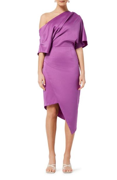 Elliatt Elliatt Carson One-Shoulder Satin Dress