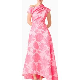 Elliatt Elliatt Dionne Floral Jacquard Asymmetric Gown