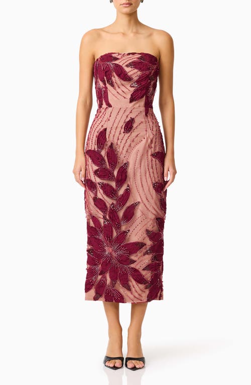 Elliatt Elliatt Elisa Strapless Column Midi Dress