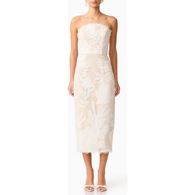 Elliatt Elliatt Flor Strapless Cocktail Dress