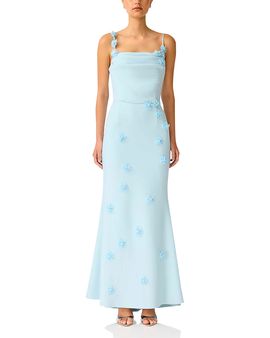 chinese dress ladies Armani Tiered Maxi Dress in Pink Floral  Elliatt