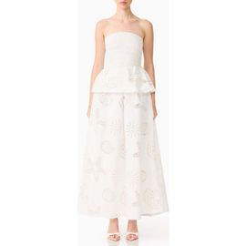 Elliatt Elliatt Shell Broderie Strapless Gown