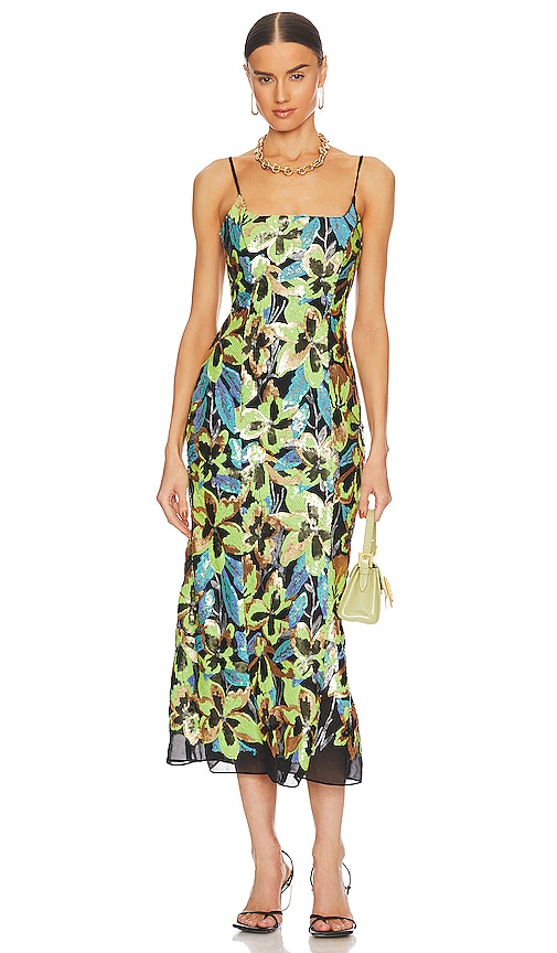 slim fit dress slacks Roseate Strapless Midi Dress in Mint Green main image 1