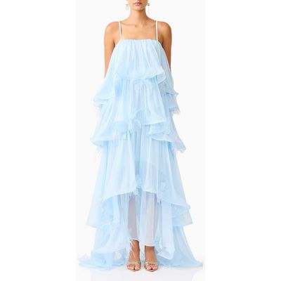 Elliatt Elliatt Zadie Tiered Appliqué Chiffon Gown
