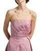 Elliatt Women's Rose Satin Pleated Strapless Gown - 7