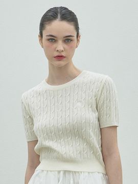 ELLIOTI Cable Half Knit Ts