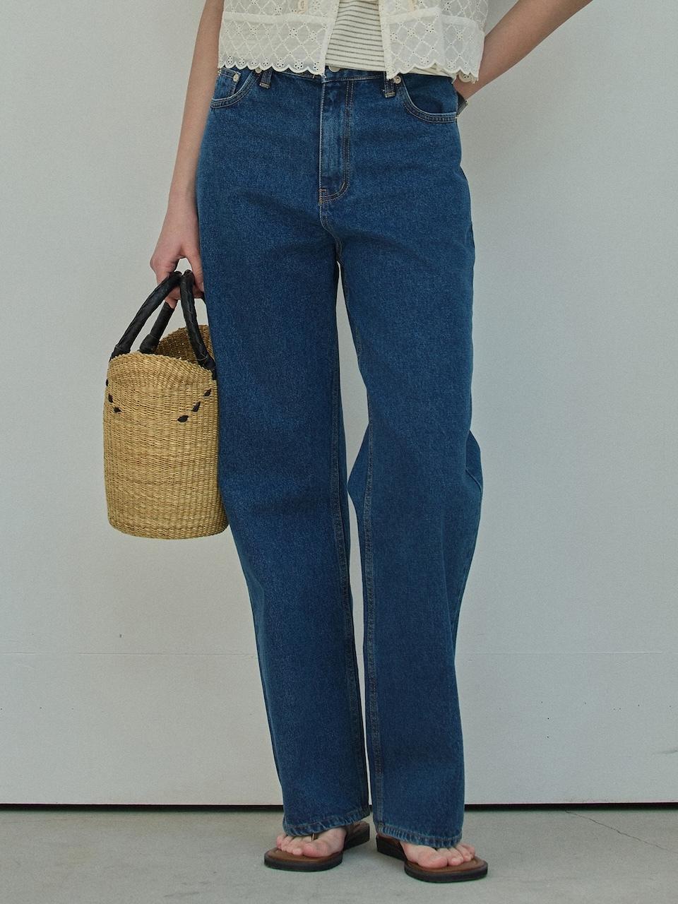 ELLIOTI Nonefade Classy Wide Denim Pants_3Color
