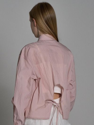 ELLIOTI Nylon Backless Shirts_Pink