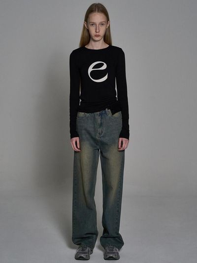 ELLIOTI Regular Brushed Denim Pants_Beige