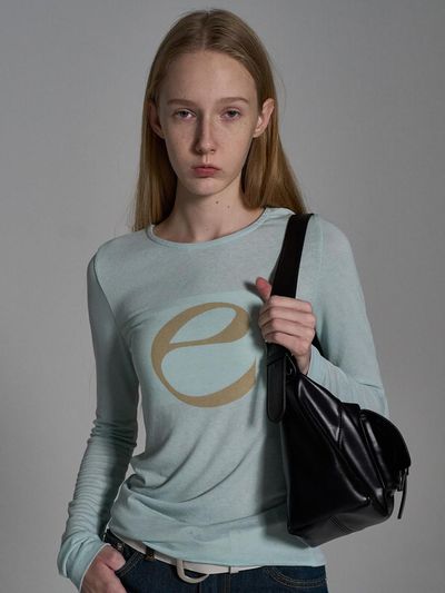 ELLIOTI Sheering Long Sleeve Ts_Mint