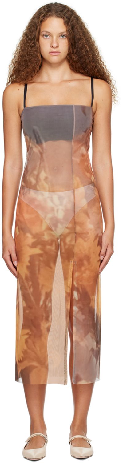 ELLISS ELLISS Orange Sunflower Maxi Dress