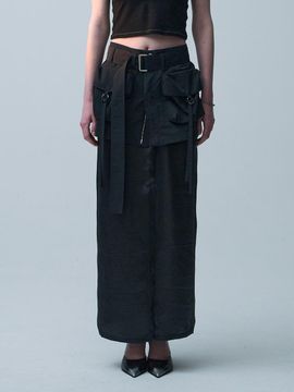 ellonarc Cargo Wrap Soft Skirt_Navy