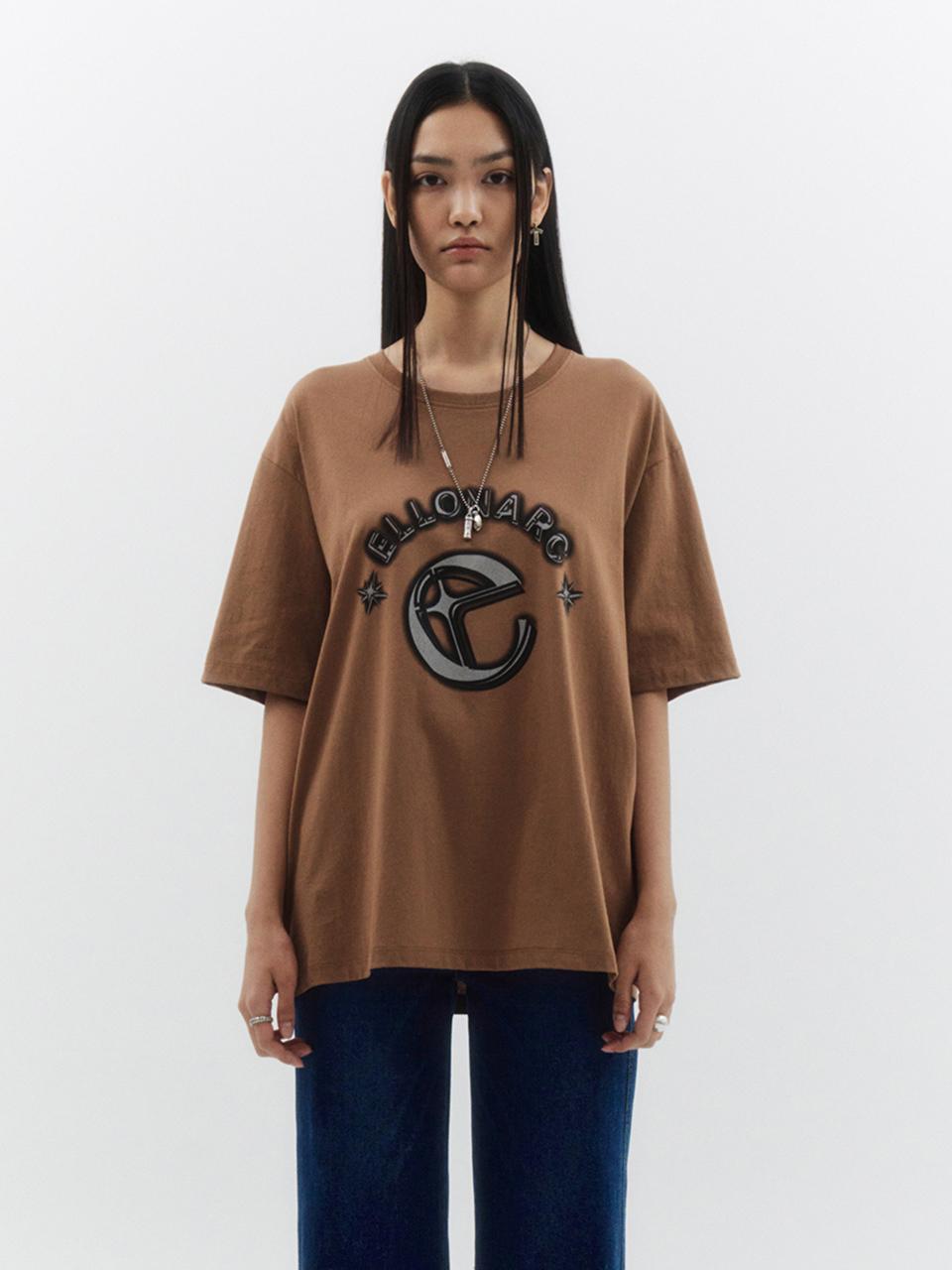 ellonarc Graphic Half T-Shirt_Brown