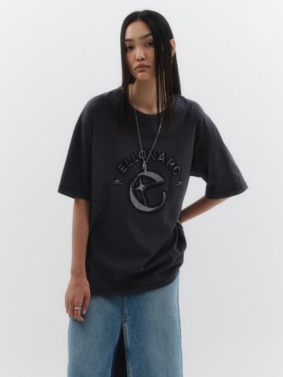 ellonarc Graphic Half T-Shirt_Charcoal