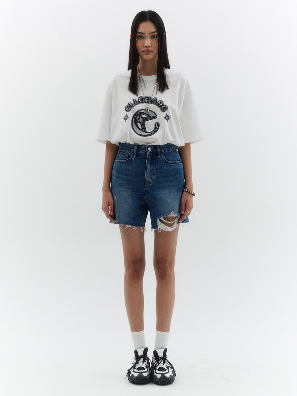 ellonarc Half Denim Pants_Blue