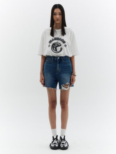 ellonarc Half Denim Pants_Blue