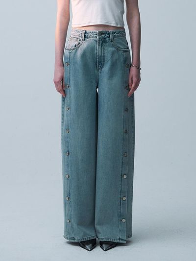 ellonarc Kentone Wide Denim Pants_Light Blue