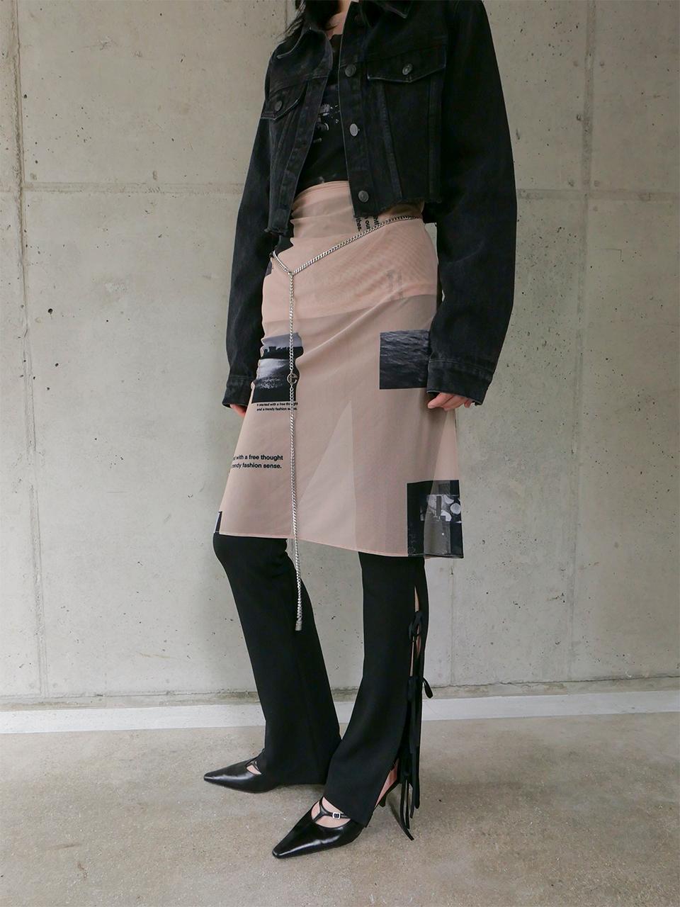 ellonarc Nudi Mesh Scarf_Beige