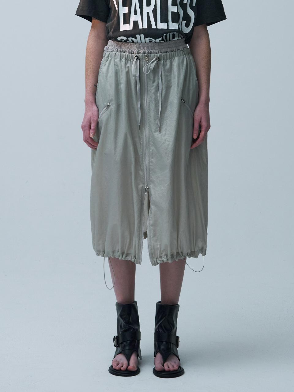 ellonarc Nylon Two-Way Skirt_Grey