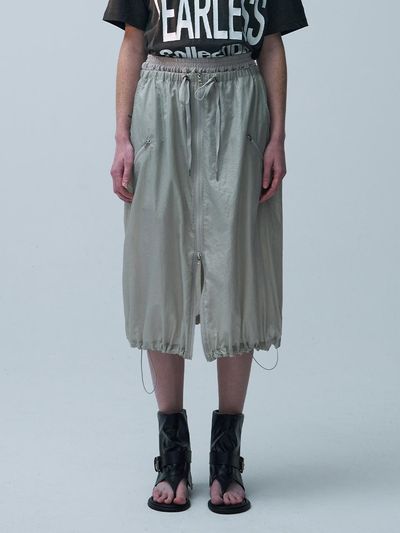 ellonarc Nylon Two-Way Skirt_Grey