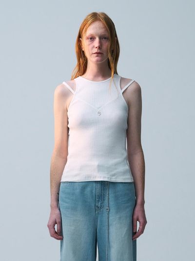 ellonarc Shoulder Line Sleeveless_White