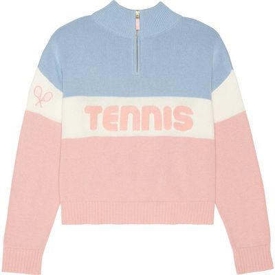 Ellsworth + Ivey Ellsworth + Ivey Madison Quarter-Zip Sweater Tennis Colorblock